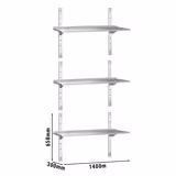 Wandborde PREMIUM - 1400x300mm - mit 3 Etagen