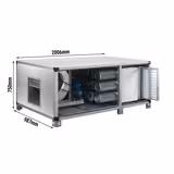 Unité de filtration à charbon actif pour hotte professionnelle avec ventilateur intégré - 5400m³/h - avec préfiltre et filtre à charbon actif - panneau de protection inclus