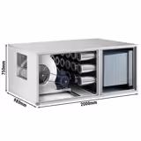 Unité de filtration à charbon actif pour hotte professionnelle avec ventilateur intégré - 5400m³/h - avec préfiltre et filtre à charbon actif - panneau de protection inclus