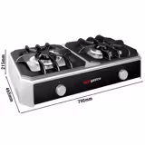 Cocina de gas - 7 kW - 2 quemadores