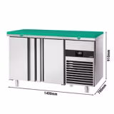Tavolo congelatore PREMIUM - 1400x700mm - con 2 porte - incl. tagliere verde