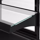 Witryna chłodnicza PREMIUM Helsinki - 1200x800mm - 199L - Czarny - 4 półki - z oświetleniem LED - z miejscem do przechowywania na górze i na dole