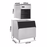 Fabbricatore di ghiaccio - Nugget - 335 kg/24 h - con contenitore per ghiaccio