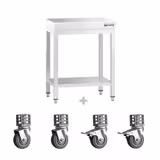 PREMIUM roestvrijstalen werktafel - 600x600mm - met onderstel & wielen