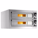 Elektrische pizzaoven Power - (chamottebodem) - 4+4x Ø33cm - 400V - Analoog