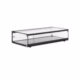 Vitrină de podea – culoare neutră – din sticlă securizată – 900 mm