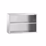 Commercial Stainless Steel Wall Cupboard PREMIUM - 1000x400x800mm - Open Front (no doors)