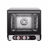 Elétrico Forno de convecção - Eletromecânico - 1 câmaras de cozedura - 4x 450x340mm - Aço inoxidável - com função de vapor - incl. 4x tabuleiro 450x340mm & suportes de tabuleiro