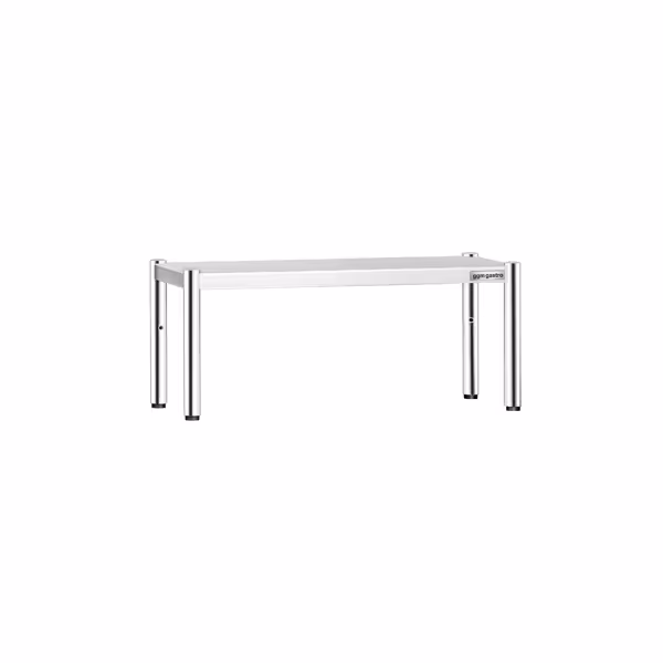 Commercial stainless steel overshelf - single-tier - 1000 x 370 mm - height adjustable