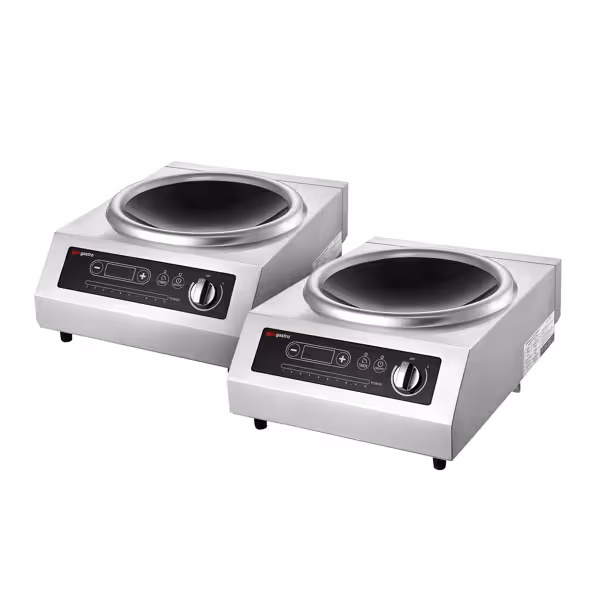(2 stuks) Inductiewok - 3,5 kW - 1 kookzone - Ø460mm - incl. wok