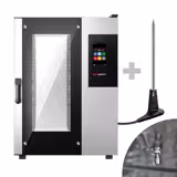 Electric Commercial Combi Oven - Touchscreen Controls - 10x GN 1/1 - incl. Automatic washing system, Core temperature probe, HACCP monitoring, USB