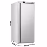 Lagerkühlschrank Edelstahl ECO - 400 Liter - mit 1 Tür - Innenseite der Tür aus Kunststoff