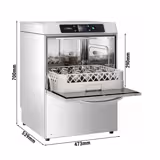 Lave-verres à double paroi - Digital - 3,4 kW - avec évacuation, pompe à détergent, pompe à liquide de rinçage et option Wi-Fi