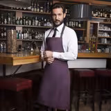 (6 Stück) KARLOWSKY | Latzschürze Basic - Aubergine