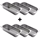 (6 pcs) Inox Bac GN 1/3 - Profondeur:65mm