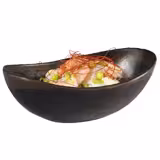 (6 قطع) سلطانية MARONE - ميلامين - 0,25 l - 165x100x55 mm - آمن لغسالة الصحون - قابل للتكديس - أسود/بني