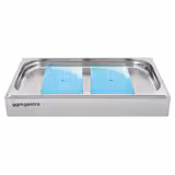 Couvercle de présentation roll-top - Dôme - GN 1/1 - Acier inoxydable - 540x335mm - Hauteur:255mm - incl. bac GN 1/1, deux packs de froid
