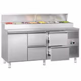 طاولة تحضير مبردة ECO - 1795x700mm - 1 باب & 4 أدراج - مخصصة لـ 8x GN 1/3