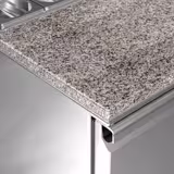 Commercial Saladette Counter ECO - 903mm - 240L - Black Front - 2 doors - with glass canopy for 5 x GN 1/6 & stainless steel hinged lid
