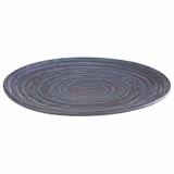 (6 pcs) Plate - flat - LOOPS | - Melamine - Ø220mm - Blue/Grey