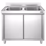 Spoelkast PREMIUM - 1200x600mm - met 2 spoelbakken in het midden