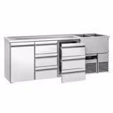 Banco Spillatura Birra - 2500x700mm - 1 Porta & 6 Cassetti