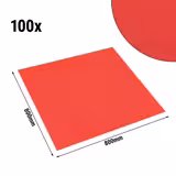 (100 pcs) Damask Square Tablecloth Vienna - 80x80cm - Fire Red