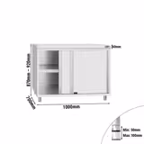 Dulap de lucru inox ECO - 1000x700mm - cu uşă glisantă