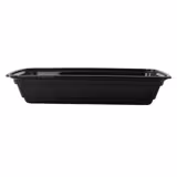 (300 uds) Bandeja reutilizable - 450ml - Rectangular - PP - Negro - 185x125mm