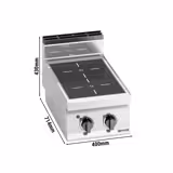 Infrarotherd - 6,4 kW - 2 Kochfelder