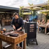 Smoker Oven - Digital - with 4 Racks - 670x739mm - on Wheels - Black