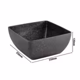 (6 stuks) kom - FROSTFIRE - Aluminium - 3,8l - 250x250mm - Diepte: 120mm - Grijs-gespikkeld