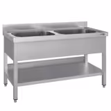ECO mosogatóegység - 1200x600mm - alaplappal és 2 mosdókagylóval középen