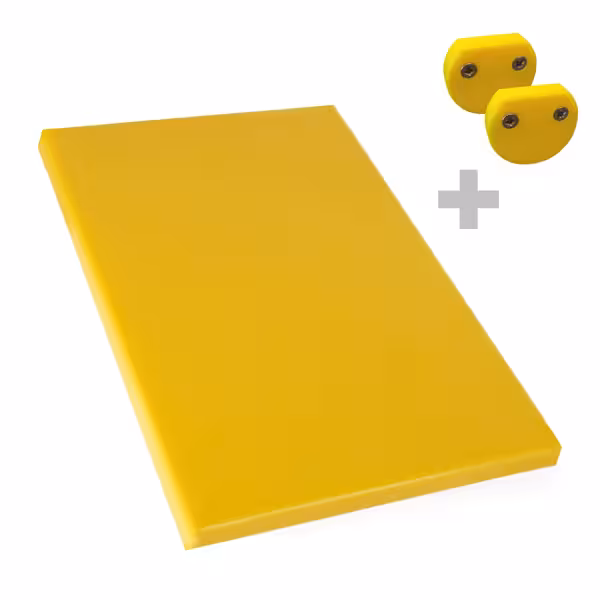 Rutschfestes Schneidebrett - 300x500mm - HACCP-Konform - Gelb