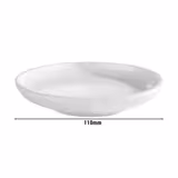 (6 pcs) ASIA PLUS | Canapé Plate - Melamine - Ø110mm - White