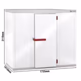 Hűtési szoba 1,73 x 1,91 m - magasság: 2,1 m - 5,37 m³