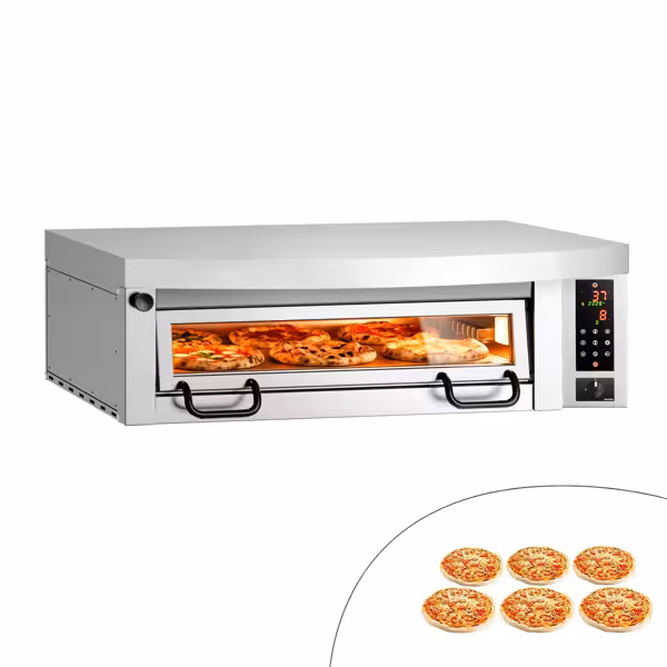 Elektro Pizzaofen Power - 6x 34cm - Digital - inkl. Haube