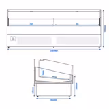 Komercijalni rashladni otok - Dimenzije: 2580x1063 mm - 340 l - staklena prednja strana - Crna