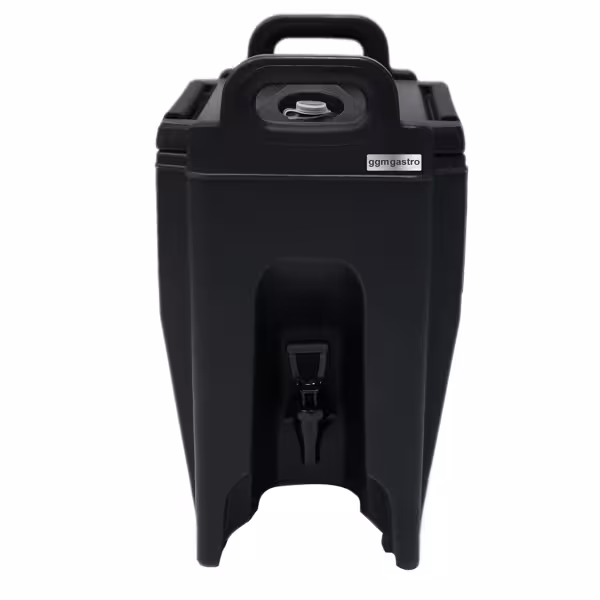 Insulated Drink Dispenser with Tap - Hot & Cold - 10L - Black