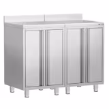 Arbeitsschrank - für Kaffeemaschine - 1200x600mm - mit 4 Flügeltüren & Aufkantung