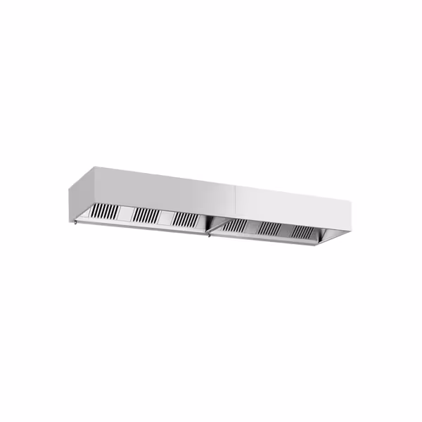 Commercial Wall-Mounted Extractor Hood – 4000mm – with Baffle Filters & Lighting