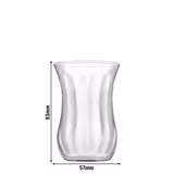 (72 Stück) Teeglas mit Struktur - AQUA - 120ml