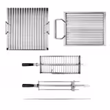 Griglia ad alte prestazioni a gas - 36,2kW - Su mobile - Acciaio inox - per 15 spiedi a rotazione automatica - per Adana e Shish Kebab