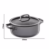 WMF | Fusiontec Mineral - Pentola per friggere - Ø 240 mm - 4,4 litri - incl. coperchio in vetro - Platino