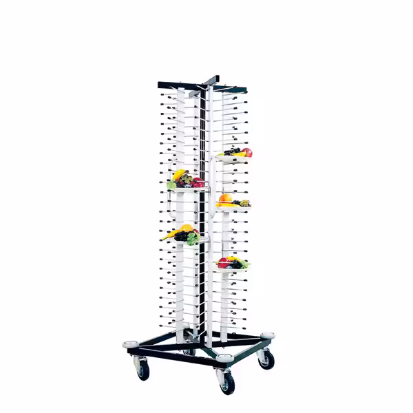 Tallriksställ - upp till 100 tallrikar - Ø 17 - 32 cm - med hjul