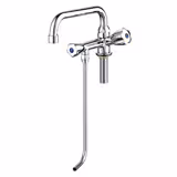 Single mixer tap ECO – Deck-mounted single hole - 360° swivel spout - Chrome brass - 3/8" thread
