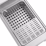 Cuiseur à pâtes électrique avec robinet – 26 L – 6 kW – incl. soubassement avec 1 porte