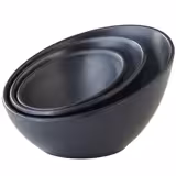 (6 pcs) Dessert Bowl - ZEN - Melamine - 150ml - square - 125x125mm - Depth: 85mm - Black