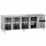 Koelwerkbank ECO - 2200x700mm - met 4 glazen deuren