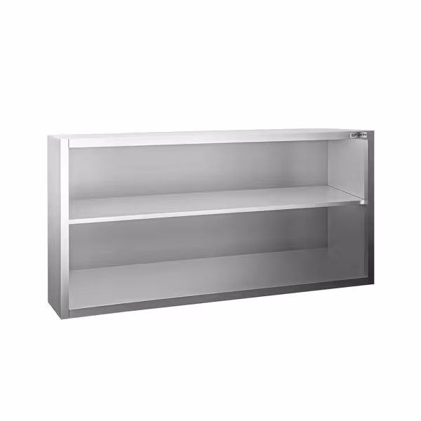 Stainless steel wall-mounted cabinet PREMIUM - 1400x400mm - without sliding door - 800mm high